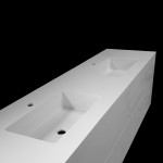 Szafka kompozytowa (210x55x60cm) ze zintegrowaną umywalką prostokątną