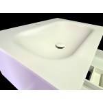 Szafka biały lakier + umywalka kompozytowa biała