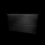 Szafka czarna 80x55x50cm z dwiema szufladami + umywalka kompozytowa wgięta z blatu, czarna