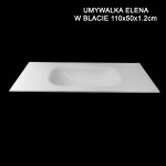 Umywalka Elena (~60x34x14.5cm) w blacie o grubości 1.2cm (szer. blatu do 60cm)