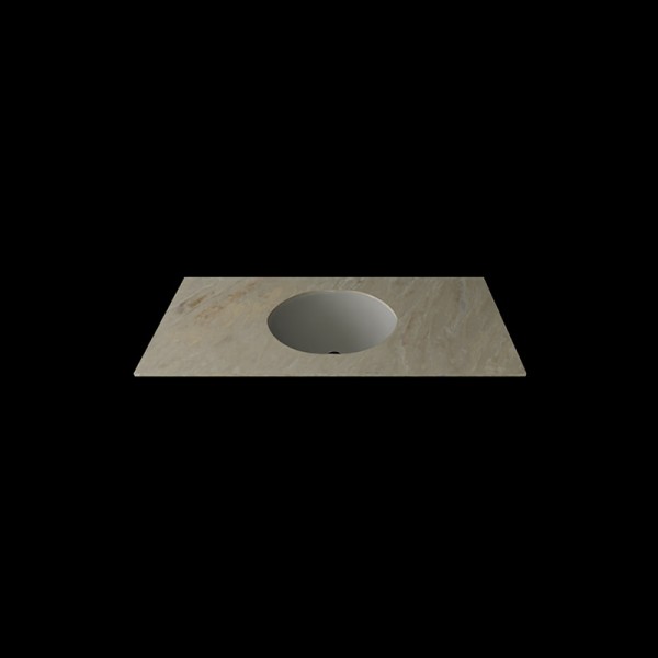 Umywalka owalna w blacie o długości 110cm marmo (gr. 1.2cm)