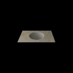 Umywalka owalna w blacie o długości 90cm marmo (gr. 1.2cm)