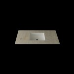 Umywalka prostokątna w blacie o długości 110cm marmo (gr. 1.2cm)