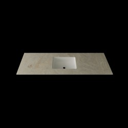 Umywalka prostokątna w blacie o długości 160cm marmo (gr. 1.2cm)