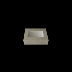 Umywalka prostokątna w blacie o długości 60cm marmo (gr. 15cm)