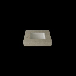 Umywalka prostokątna w blacie o długości 70cm marmo (gr. 15cm)
