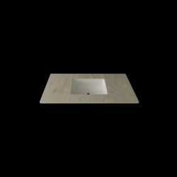 Umywalka prostokątna w blacie o długości 100cm marmo (gr. 2.4cm)