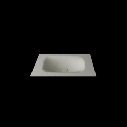 Umywalka wygięta w blacie o długości 80cm Elena (gr. 1.2cm)