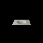 Umywalka wygięta w blacie o długości 100cm Eliza (gr. 1.2cm)