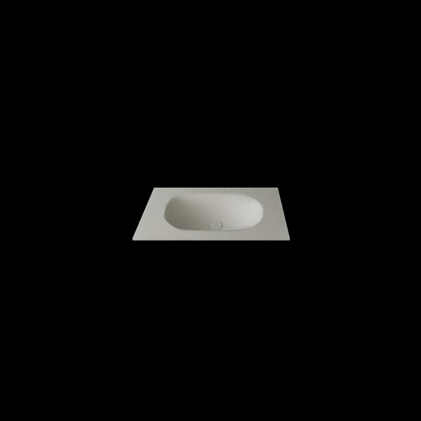 Umywalka wygięta w blacie o długości 70cm Eliza (gr. 1.2cm)