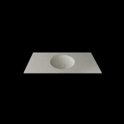 Umywalka wygięta w blacie o długości 100cm (gr. 1.2cm)