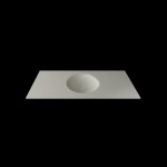 Umywalka wygięta w blacie o długości 110cm (gr. 1.2cm)