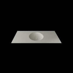 Umywalka wygięta w blacie o długości 110cm (gr. 1.2cm)