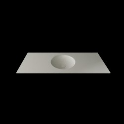 Umywalka wygięta w blacie o długości 120cm (gr. 1.2cm)