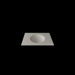 Umywalka wygięta w blacie o długości 70cm (gr. 1.2cm)