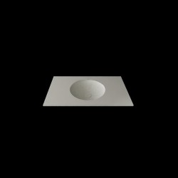 Umywalka wygięta w blacie o długości 80cm (gr. 1.2cm)