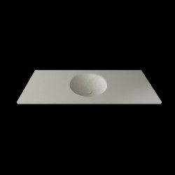 Umywalka wygięta w blacie o długości 120cm (gr. 2.4cm)