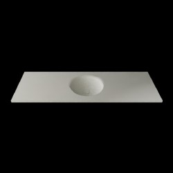 Umywalka wygięta w blacie o długości 150cm (gr. 2.4cm)