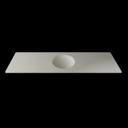 Umywalka wygięta w blacie o długości 170cm (gr. 2.4cm)