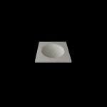Umywalka wygięta w blacie o długości 50cm (gr. 2.4cm)