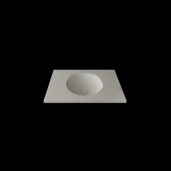 Umywalka wygięta w blacie o długości 70cm (gr. 2.4cm)