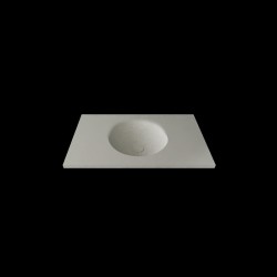 Umywalka wygięta w blacie o długości 80cm (gr. 2.4cm)