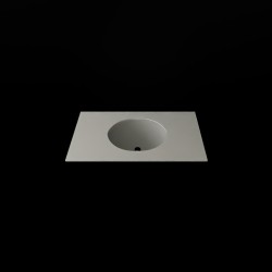 Umywalka owalna w blacie o długości 80cm (gr. 1.2cm)