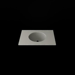 Umywalka owalna w blacie o długości 80cm (gr. 2.4cm)